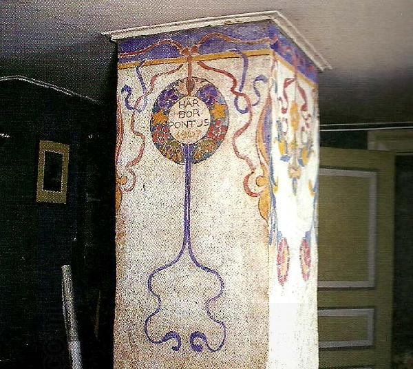 Carl Larsson dekorativ utsmyckning pa skorstensstock pa spadarvet China oil painting art